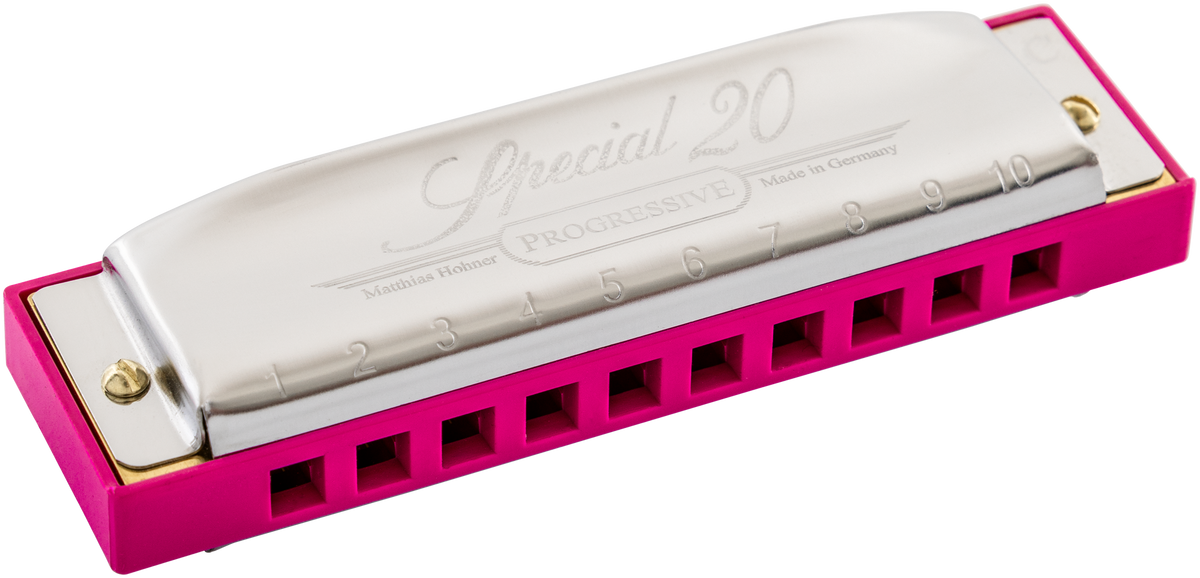 Hohner HOM568016P Mondharmonica, Special 20 Progressive, C, Roze