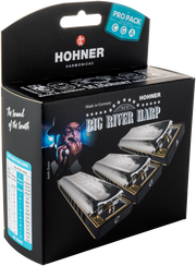 Hohner HOM5900PP Mondharmonica, Big River Harp MS, C/G/A, Pro Pack