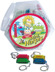 Hohner HOM91300 Mondharmonica, Mini Color Harp, C, Display met 48 stuks