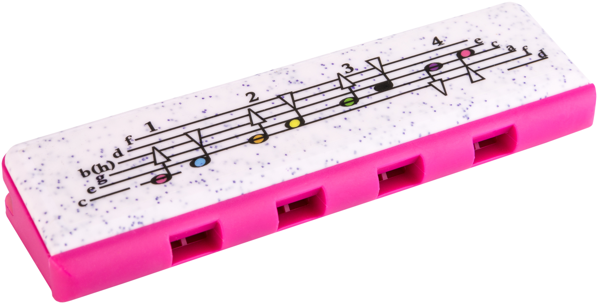 Hohner HOM91313RP Mondharmonica, Speedy, roze, navulverpakking 10 stuks