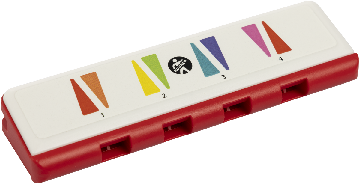 Hohner HOM91340P Mondharmonica, Speedy, Rainbow, rood