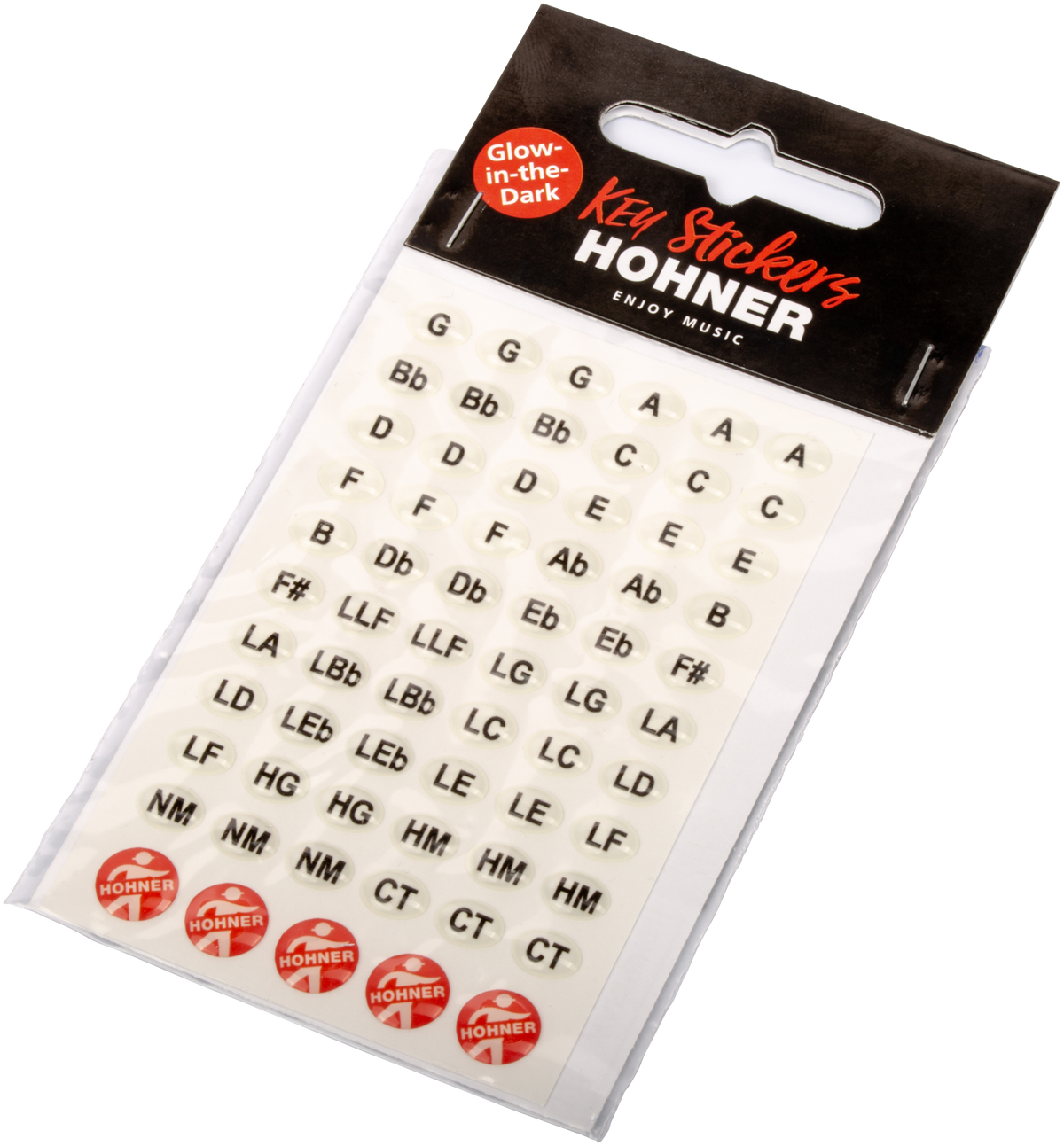 Hohner HOMZ20195 Sticker, Glow In The Dark, Harmonica, Toetsen