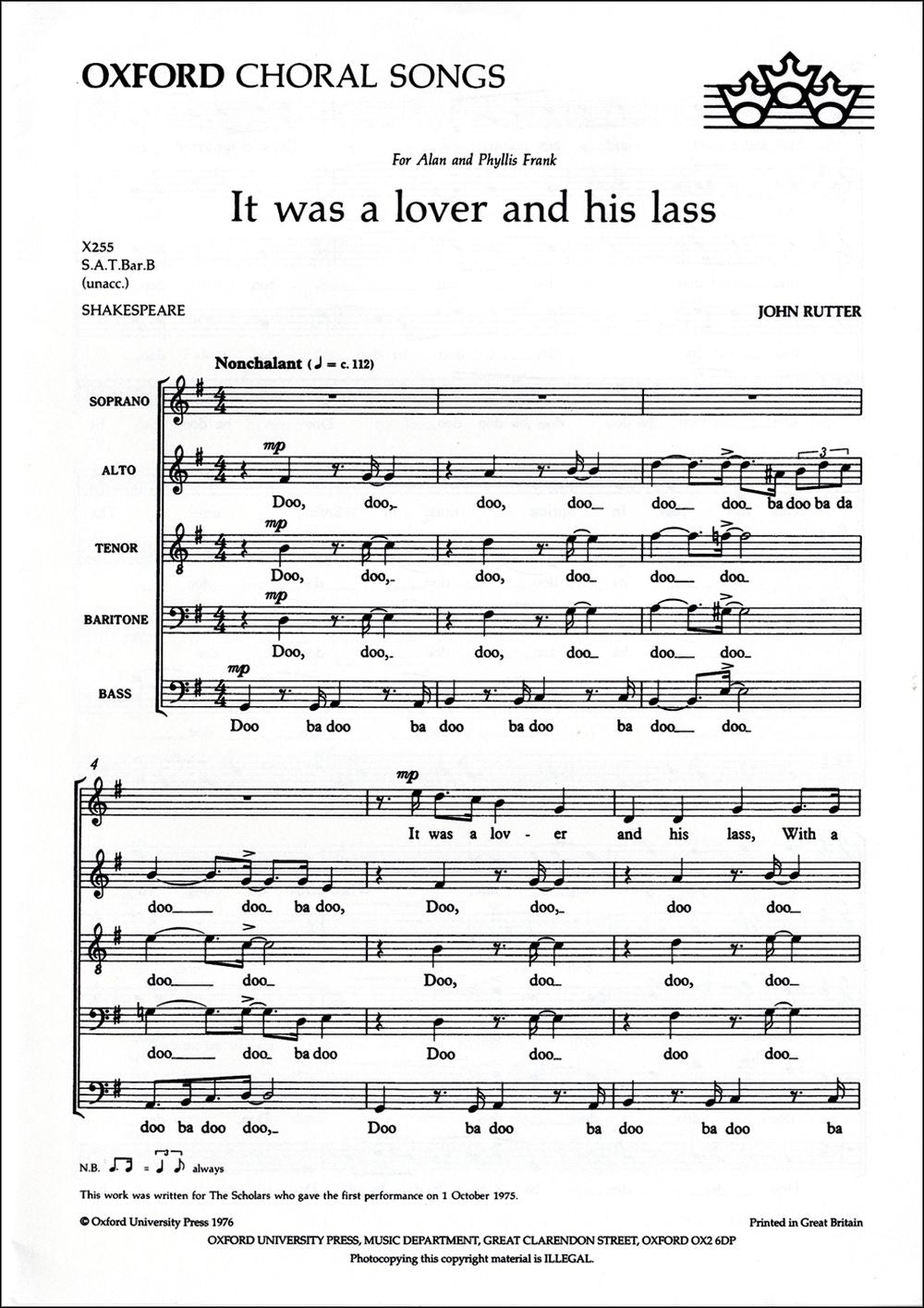 It Was A Lover And His Lass