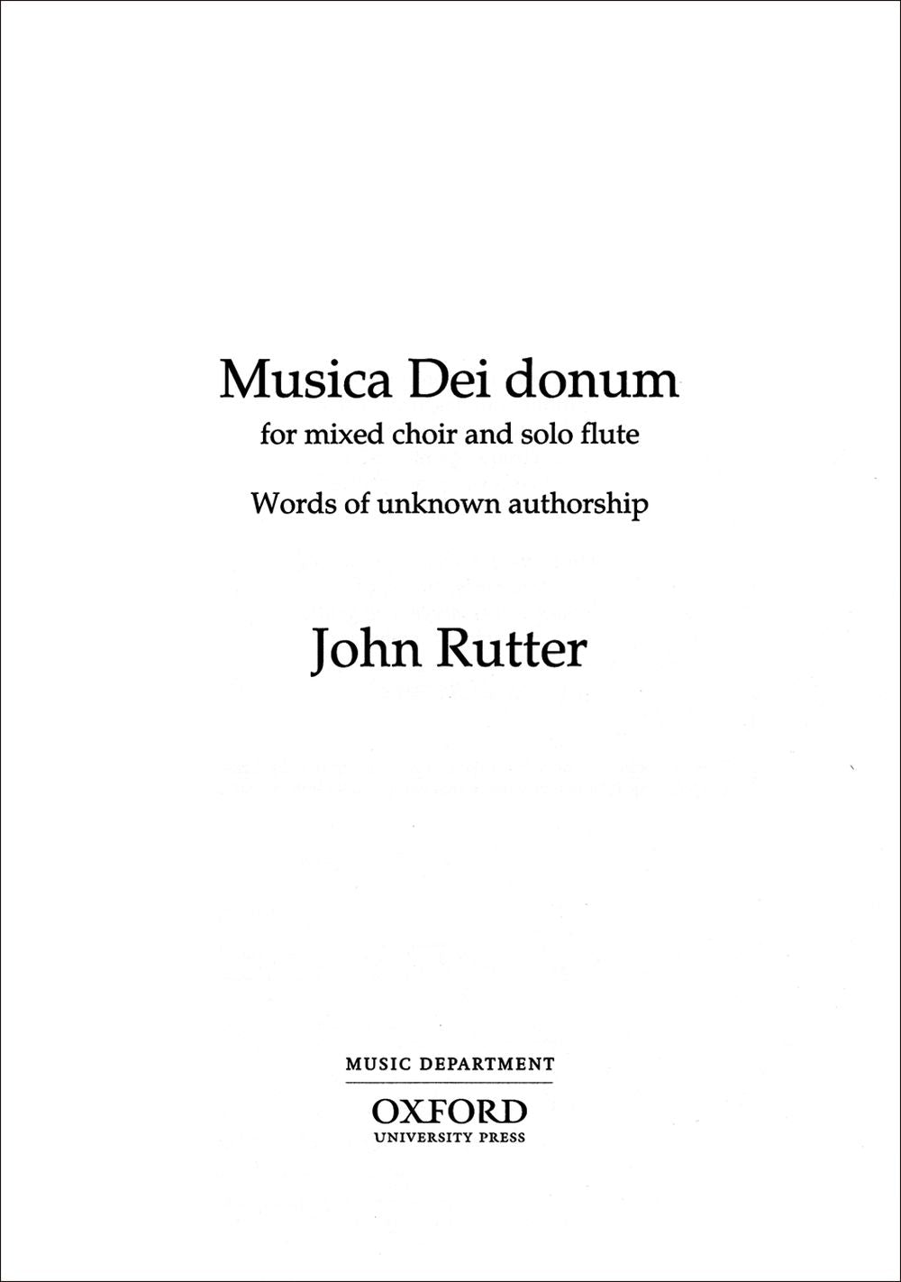 Musica Dei Donum
