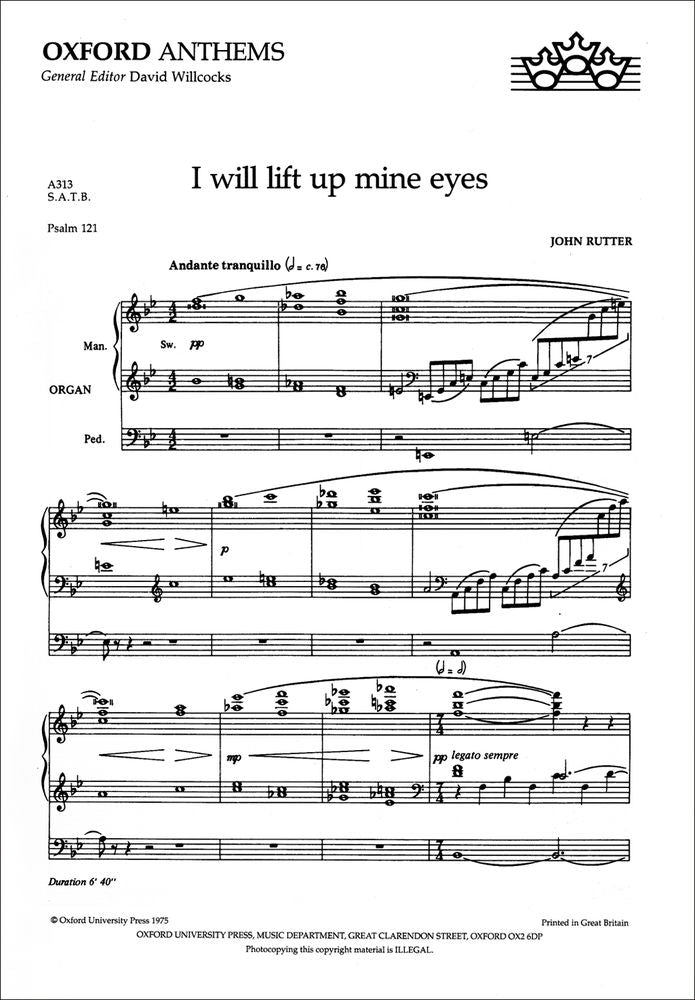 I Will Lift Up Mine Eyes