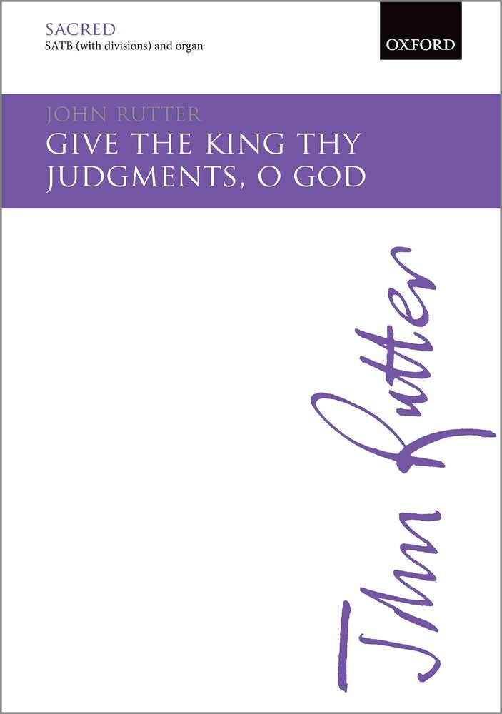 Give The King Thy Judgments, O God