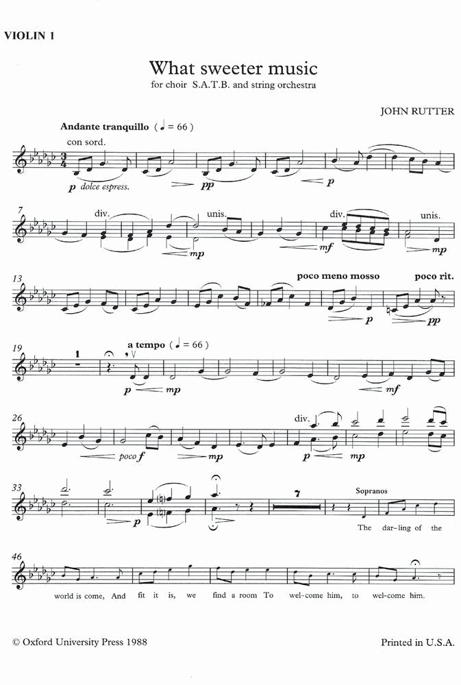 What Sweeter Music