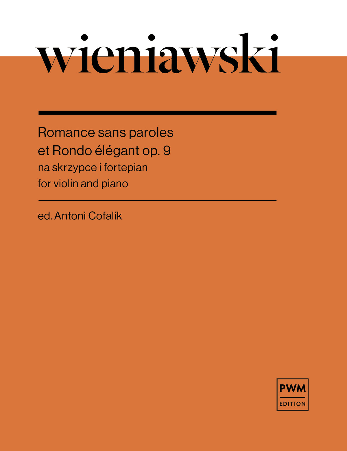 Wieniawski: Romance sans paroles et Rondo élégant, op. 9 (Viool en Piano)