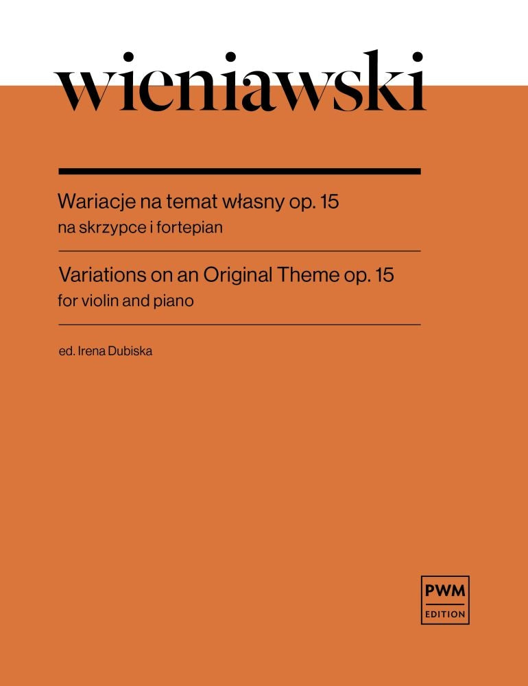 Wieniawski: Variations On An Original Theme Op. 15 (Viool en Piano)