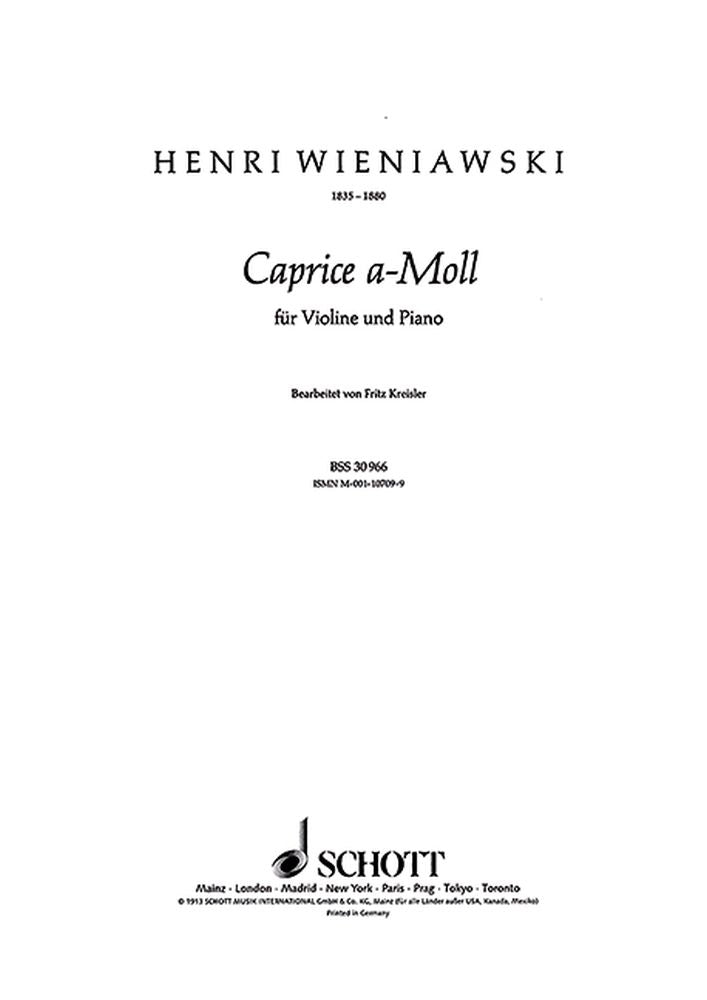 Wieniawski: Caprice a-Moll a-Moll Nr. 18 (Viool, Piano)