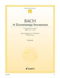 Johann Sebastian Bach: 15 Zweistimmige Inventionen (Piano)