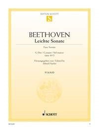 Ludwig van Beethoven: Leichte Sonate G-Dur G-Dur op. 49/2 (Piano) afbeelding 2