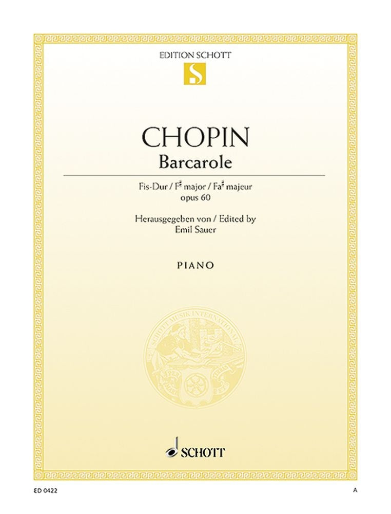 Frédéric Chopin: Barcarole Fis-Dur Fis-Dur op. 60 (Piano)