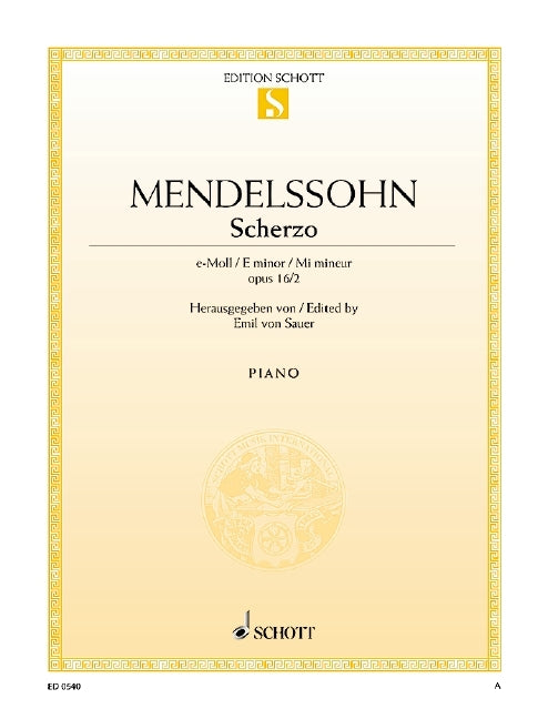 Felix Mendelssohn Bartholdy: Scherzo e-Moll e-Moll op. 16/2 (Piano)