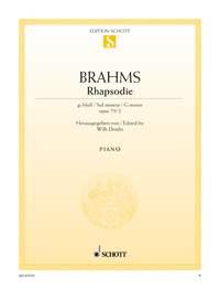 Johannes Brahms: Rhapsodie g-Moll g-Moll op. 79/2 (Piano)