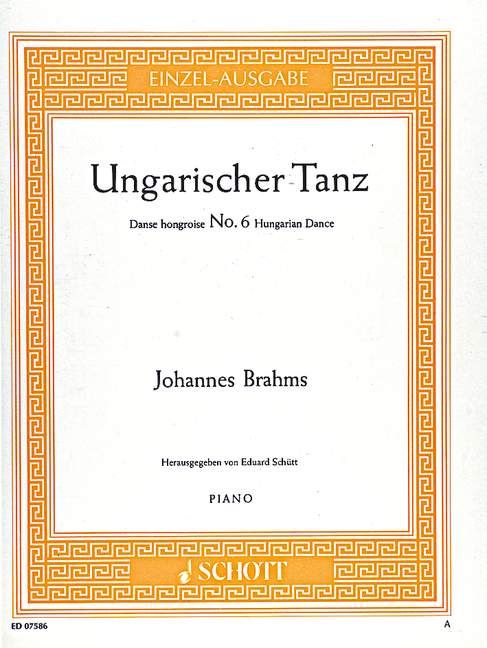 Johannes Brahms: Ungarischer Tanz Nr. 6 (Piano)