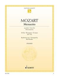 Wolfgang Amadeus Mozart: Menuetto (Piano)