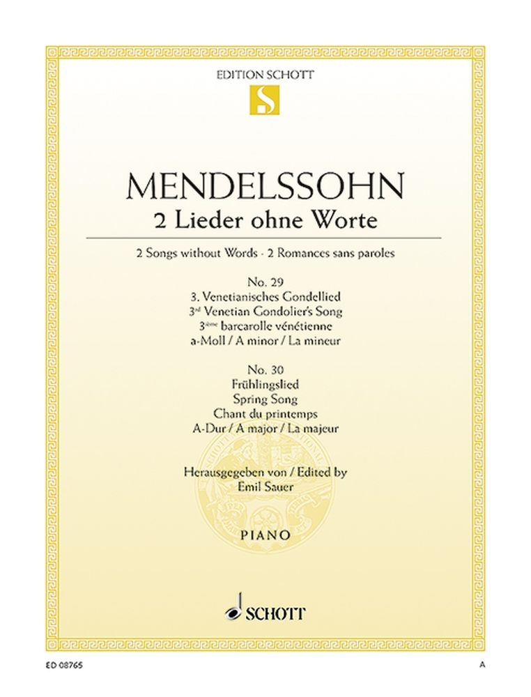 Felix Mendelssohn Bartholdy: Lieder ohne Worte op. 62/5 and 6 (Piano) afbeelding 2