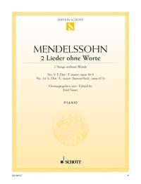 Felix Mendelssohn Bartholdy: 2 Lieder ohne Worte op. 30/3 and op. 67/4 (Piano)