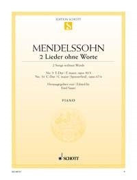 Felix Mendelssohn Bartholdy: 2 Lieder ohne Worte op. 30/3 and op. 67/4 (Piano) afbeelding 2