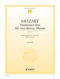 Wolfgang Amadeus Mozart: Variationen über "Ah, vous dirai-je, Maman" (Piano) afbeelding 2