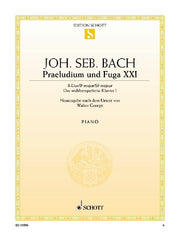 Johann Sebastian Bach: Praeludium XXI und Fuga XXI B-Dur B-Dur (Piano)