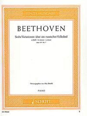 Ludwig van Beethoven: Sechs Variationen a-Moll op. 107/7 (Piano)