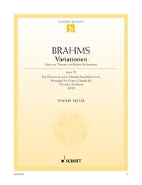 Johannes Brahms: Variationen über ein Thema von Robert Schumann op. 23 (Piano)