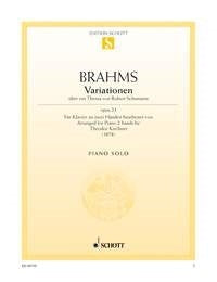 Johannes Brahms: Variationen über ein Thema von Robert Schumann op. 23 (Piano) afbeelding 2