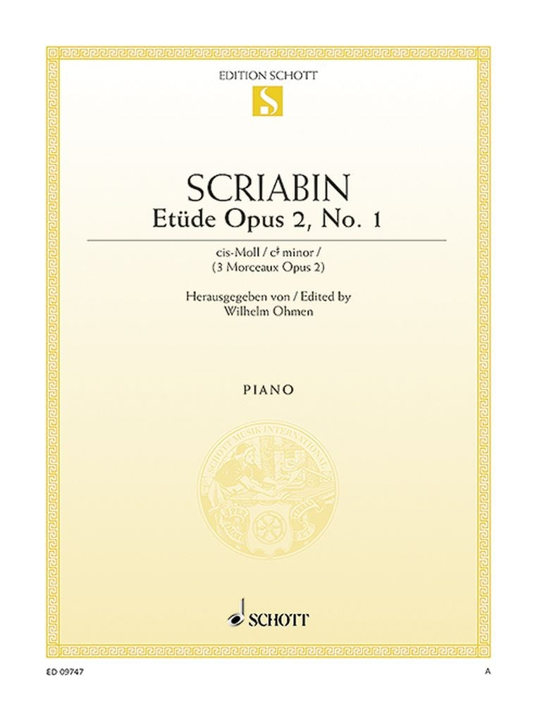 Alexander Scriabin: Etüde cis-Moll cis-Moll op. 2/1 (Piano)
