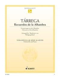 Francisco Tárrega: Recuerdos de la Alhambra (Cello, Piano)
