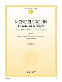 Felix Mendelssohn Bartholdy: 6 Lieder ohne Worte op. 85 (Piano) afbeelding 2