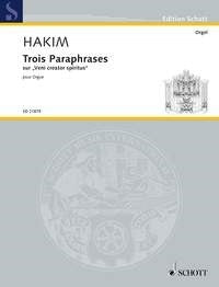 Hakim: Trois Paraphrases (Orgel) afbeelding 2