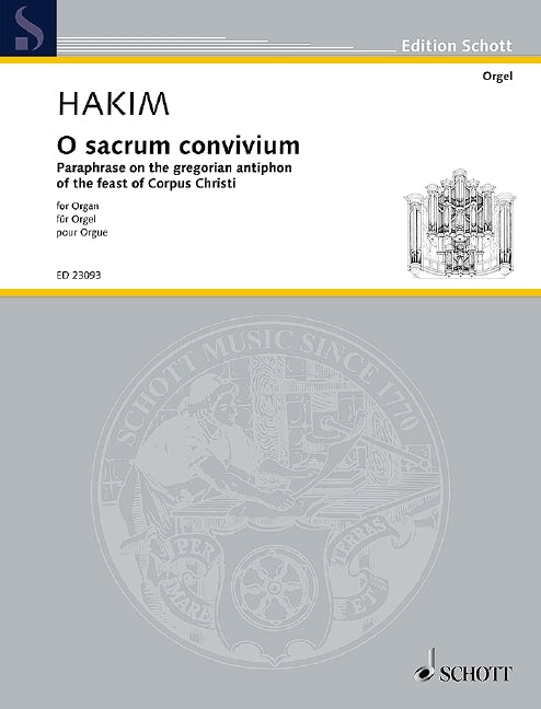 Hakim: O sacrum convivium (Orgel)
