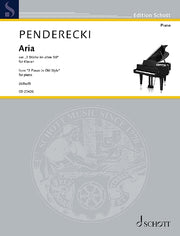 Krzysztof Penderecki: Aria (Piano)