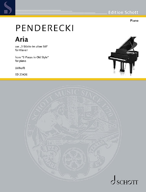 Krzysztof Penderecki: Aria (Piano)
