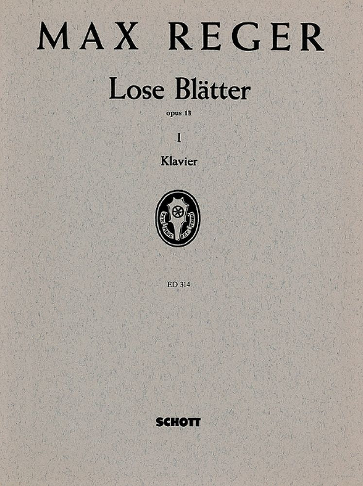 Max Reger: Lose Blätter op. 13 Band 1 (Piano)