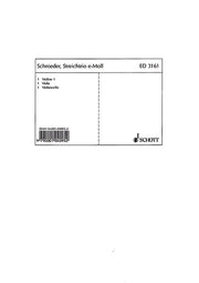 Hermann Schroeder: Streichtrio e-Moll e-Moll op. 14/1 (Strijktrio)