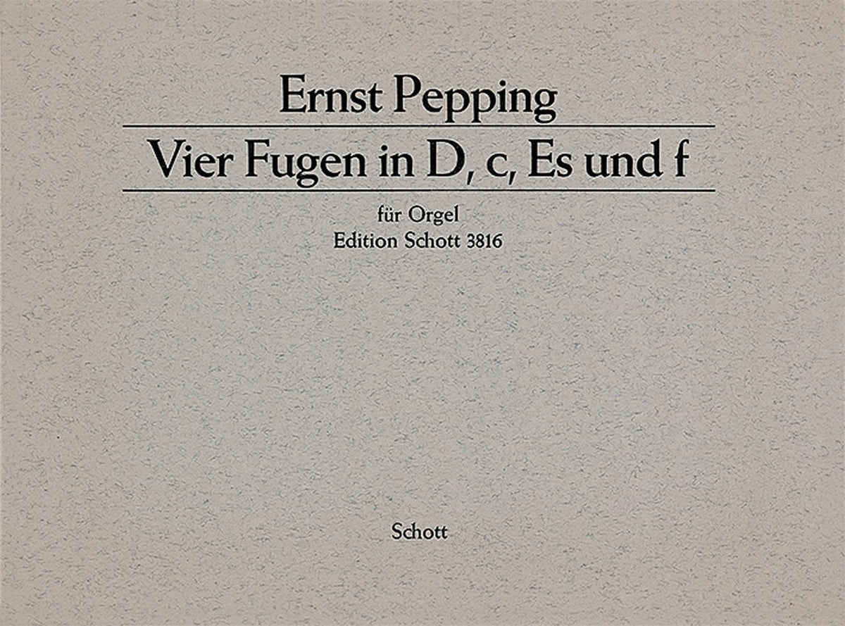 Pepping: Vier Fugen in D, c, Es und f (Orgel) afbeelding 2