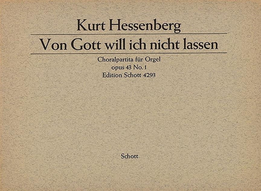 Hessenberg: Zwei Choralpartiten für Orgel op. 43 (Orgel)