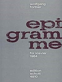 Wolfgang Fortner: Epigramme (Piano)