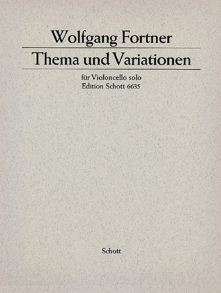 Wolfgang Fortner: Thema und Variationen (Cello)