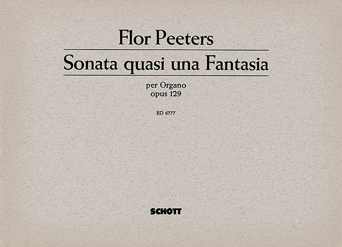 Peeters: Sonata quasi una Fantasia op. 129 (Orgel) afbeelding 2