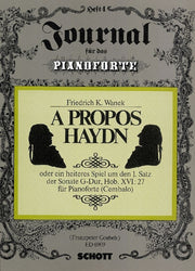Friedrich K. Wanek: "A propos Haydn" Heft 4 (Piano)