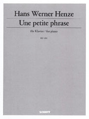 Hans Werner Henze: Une petite phrase (Piano)
