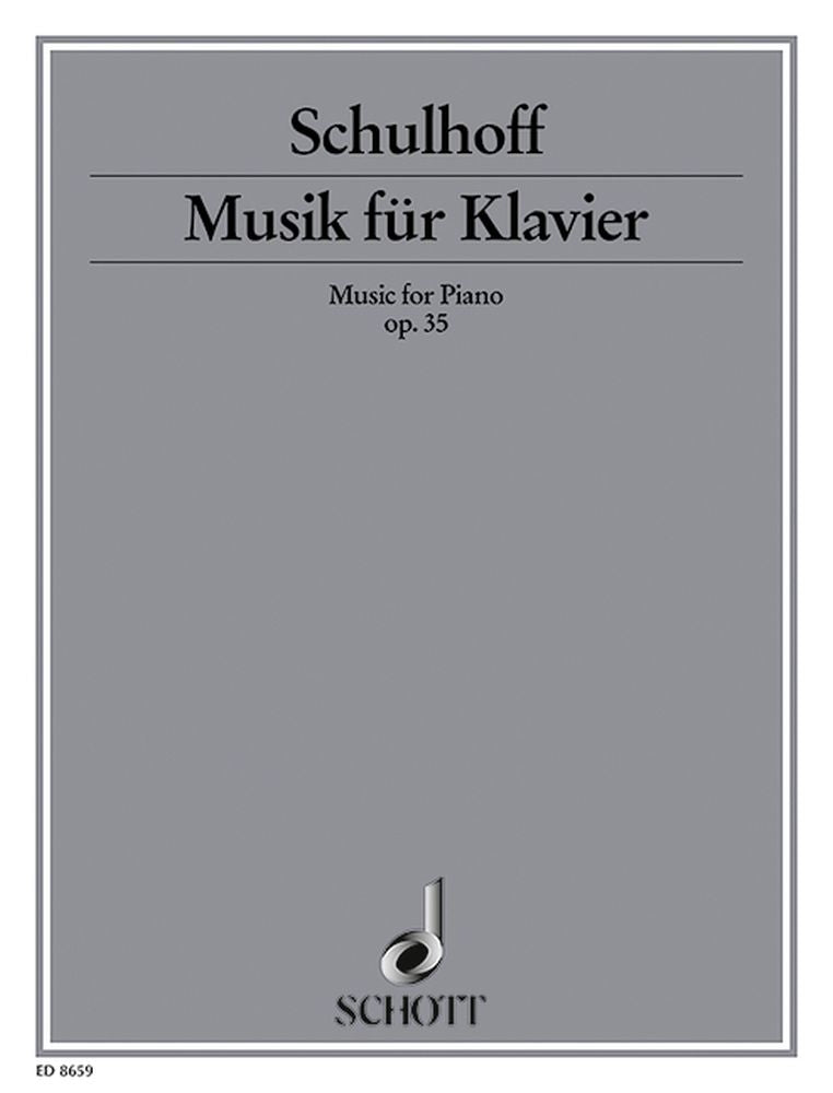 Erwin Schulhoff: Musik für Klavier op. 35 (Piano) afbeelding 2