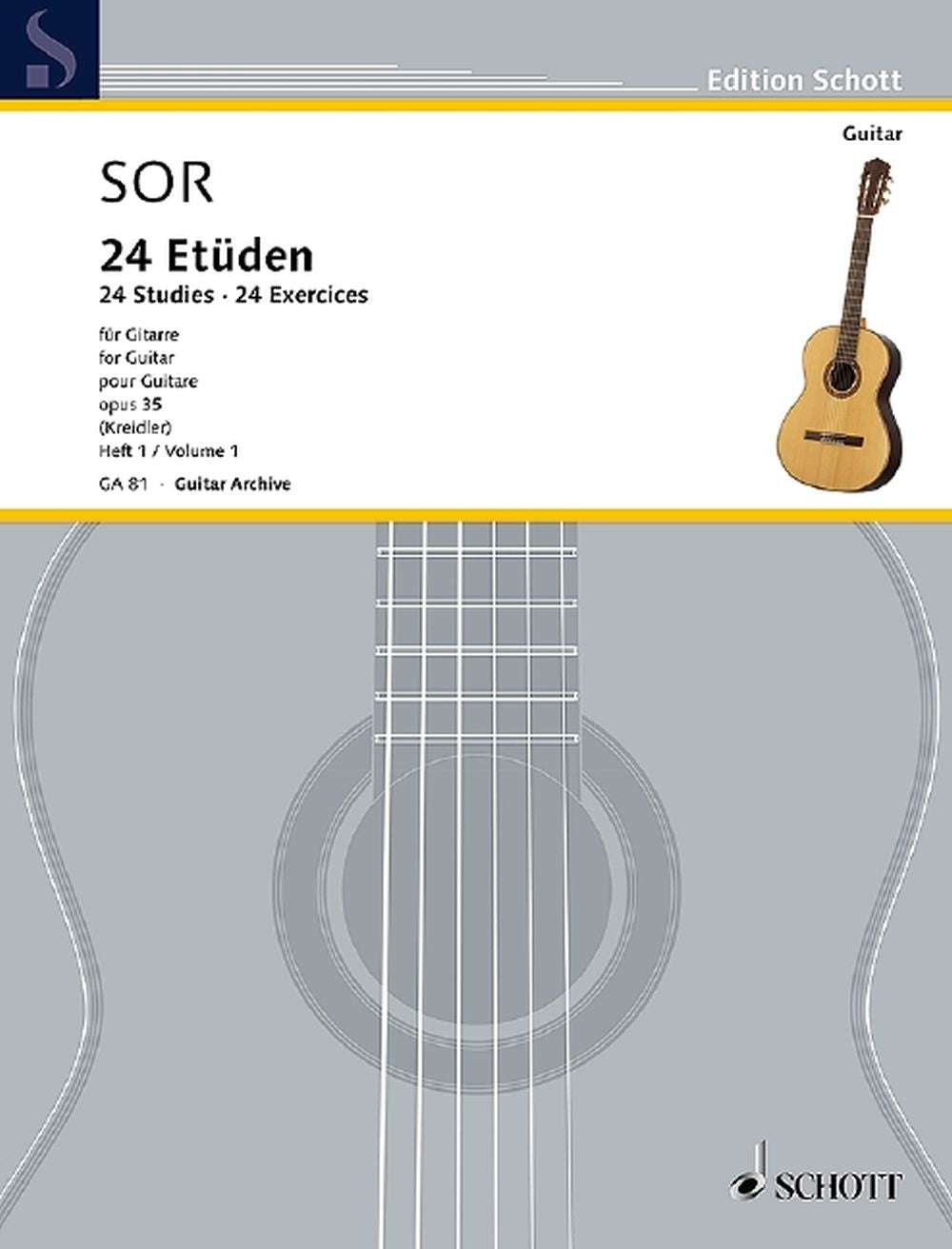 Sor: 24 Etüden op. 35/1 Band 1 (Gitaar)