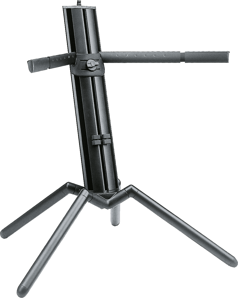 K&M 18840B keyboardstandaard – 1 niveau. Uitschuifbaar. Zwart