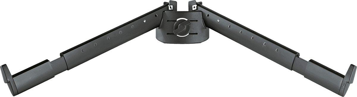 K&M 18866B keyboardstandaard – Gebogen arm. Zwart