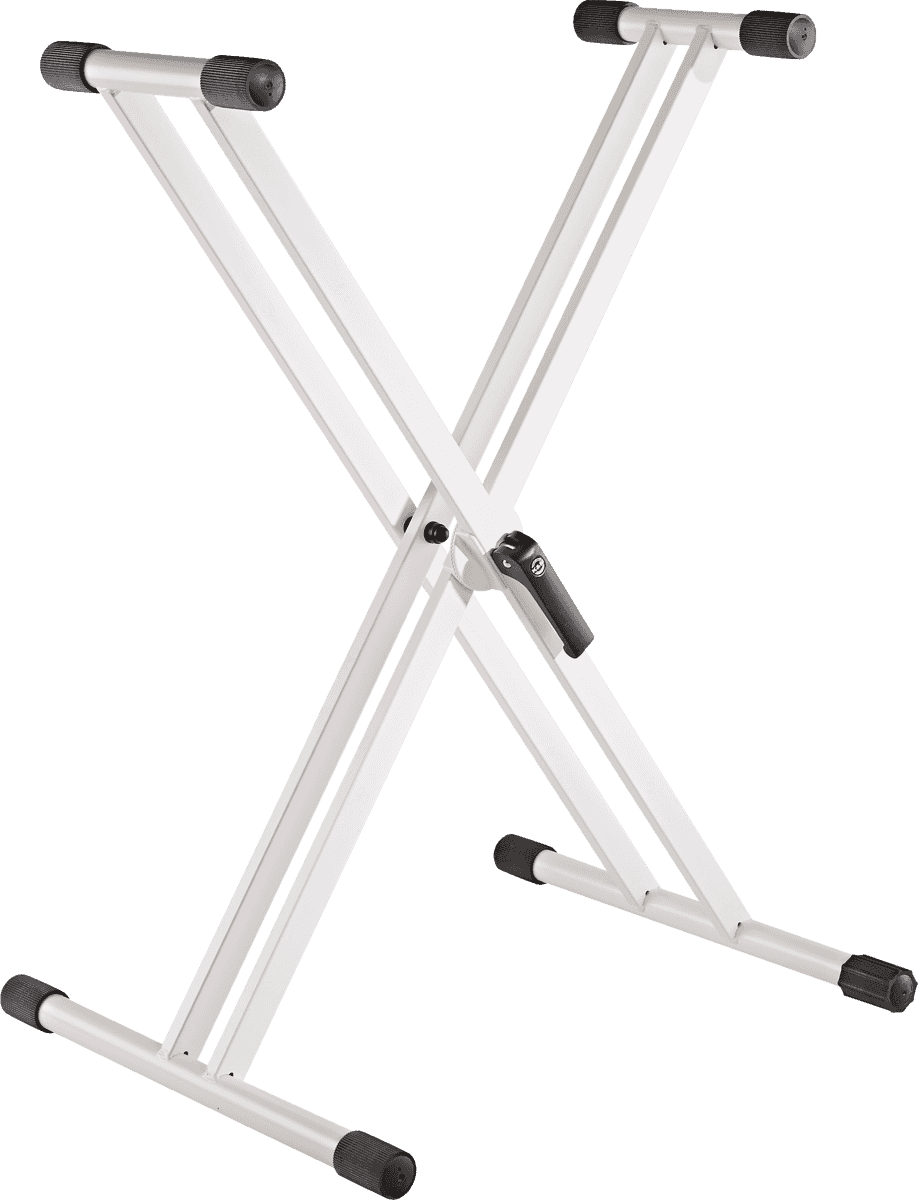 K&M - 18993W - keyboardstandaard – H: 594 - 946 mm. "Rick 20". Blanc